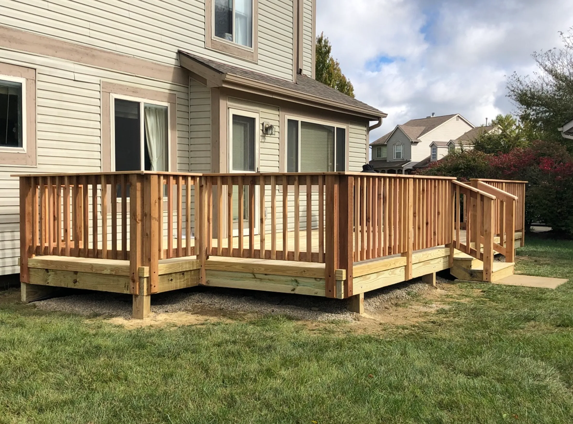 Professional deck installation Chattanooga - custom wood deck built by We Fix It Crew