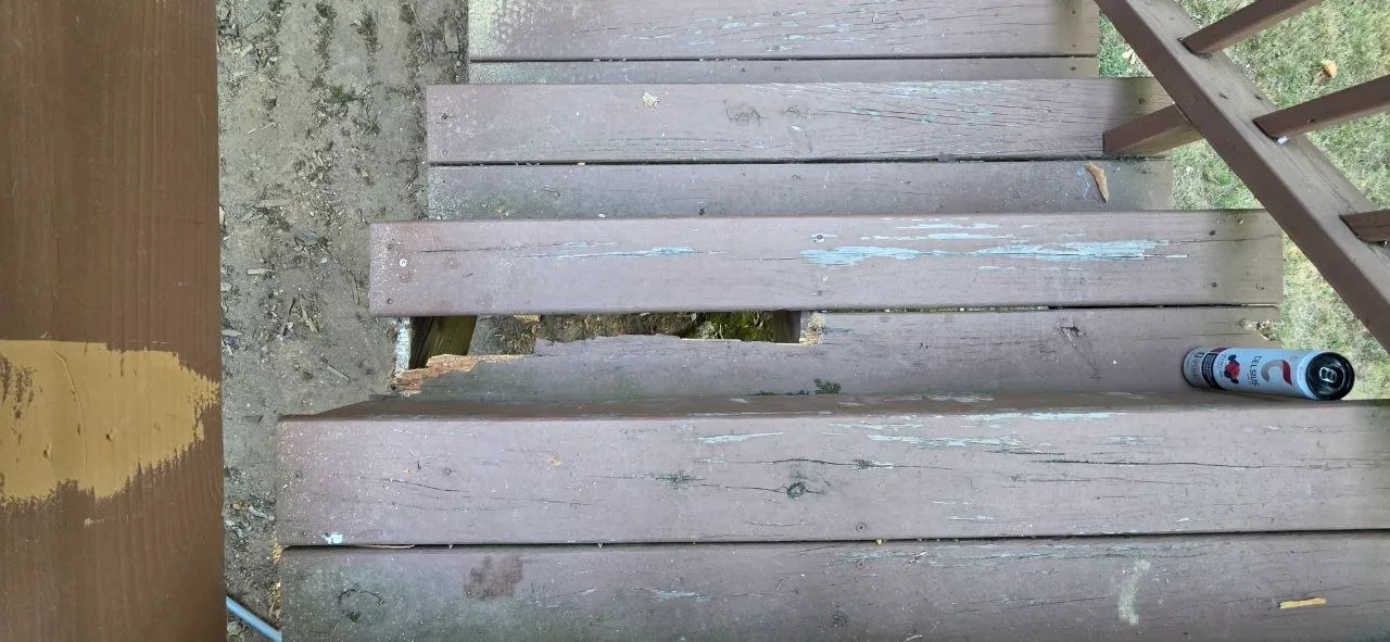 Deck repair finish detail in Hixson TN by We Fix IT Crew