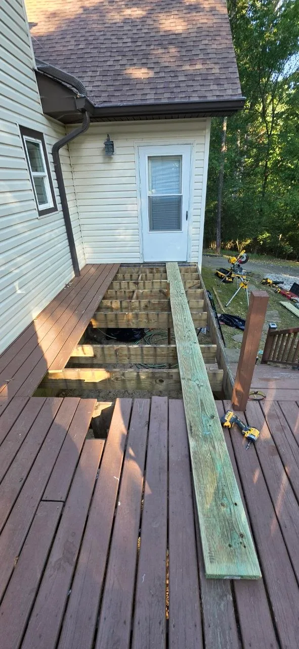 Deck repair vertical final detail in Hixson TN by We Fix IT Crew