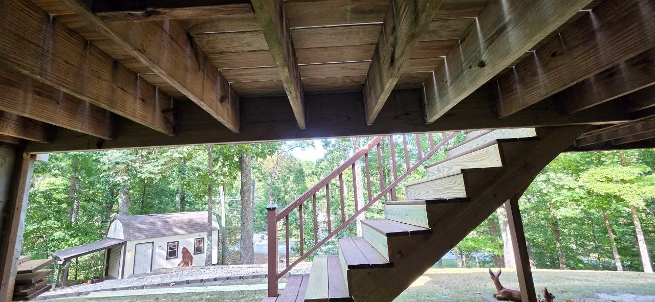 Deck repair and replacement detail in Hixson TN by We Fix IT Crew