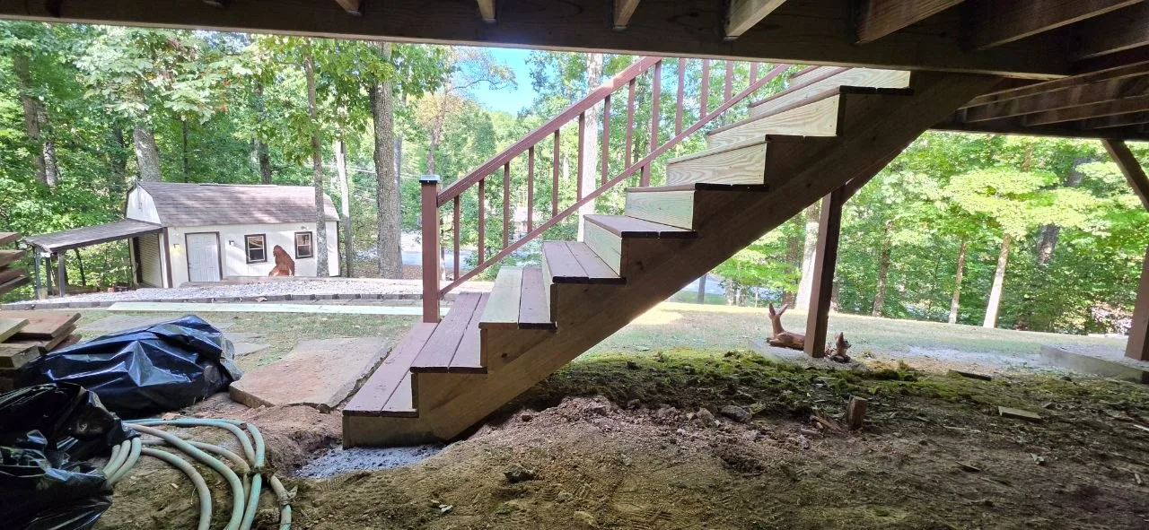 Deck repair progress in Hixson TN by We Fix IT Crew